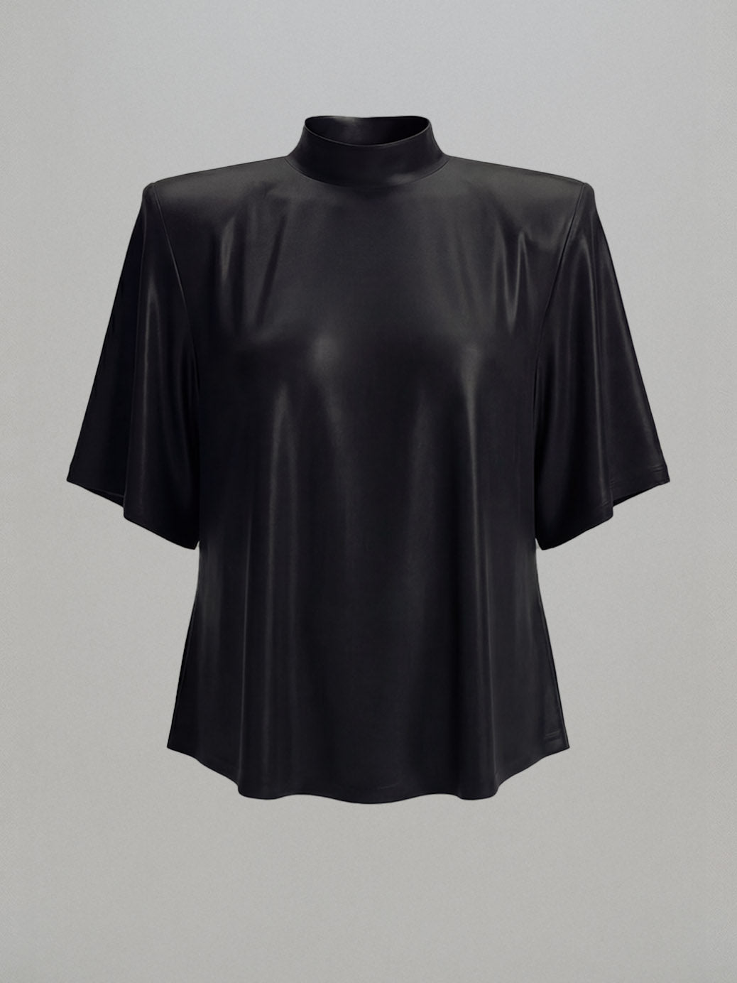 Elegante set a due pezzi con top in raso e gonna midi con paillettes e piume