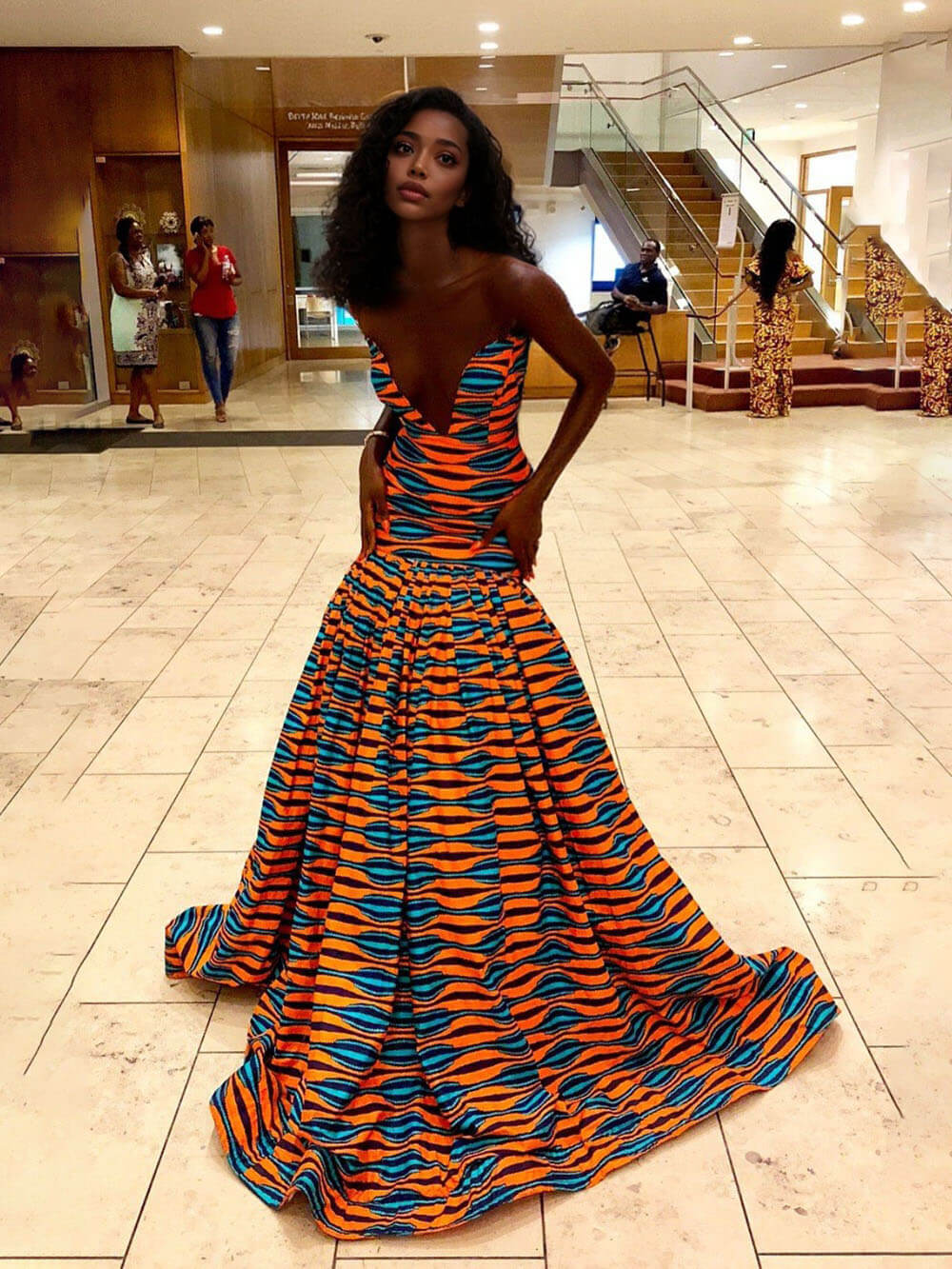 Sexy Bohemian Peacock Print Off-Shoulder Maxi Dress