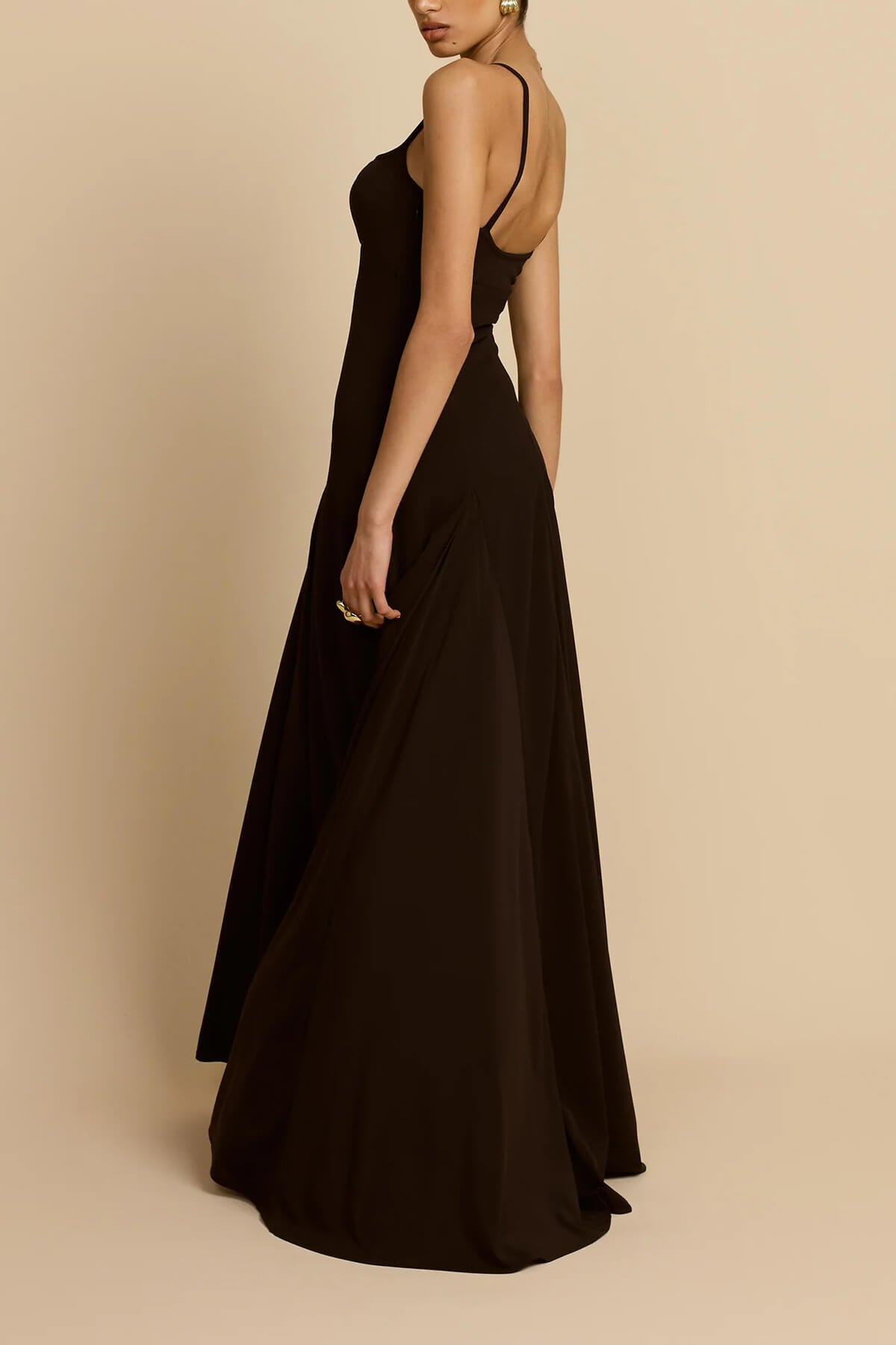 Elegance Panelled Tulle A-line Slip Maxi Dress