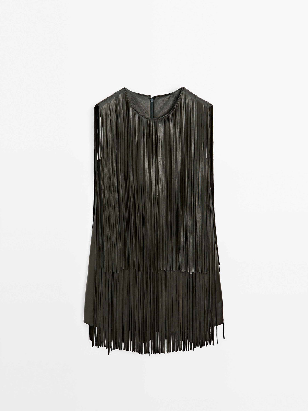 Tassel Design Mini Dress(Belt Not Included)