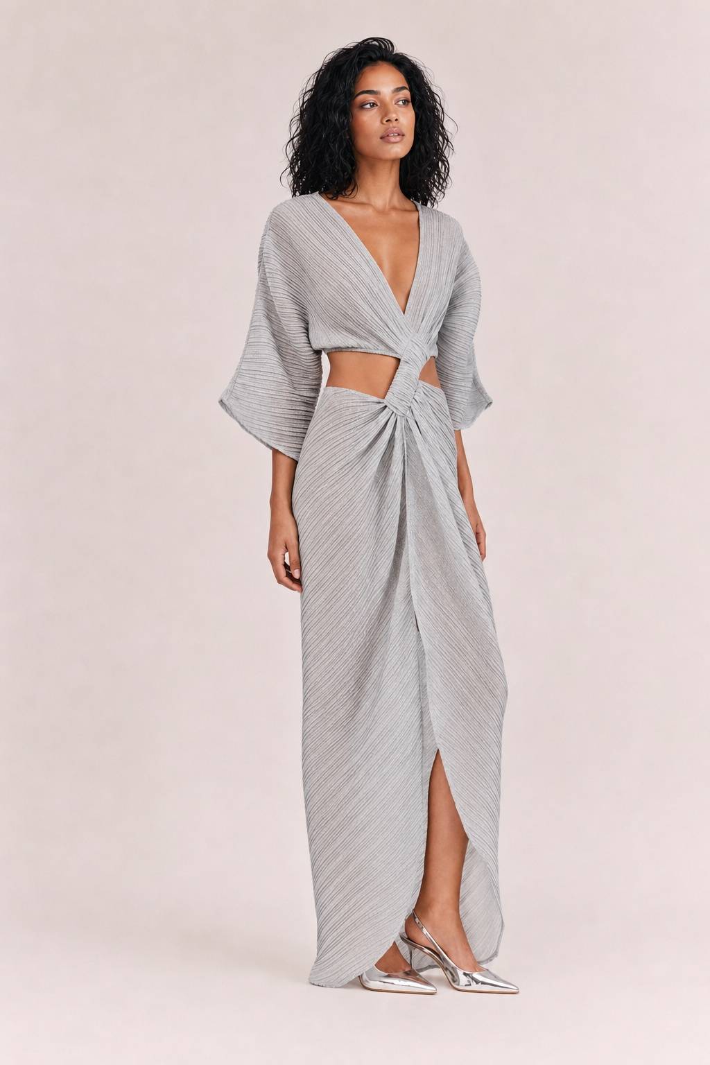 Sexy Maxikleid mit Twist-Detail vorne und Cut-outs
