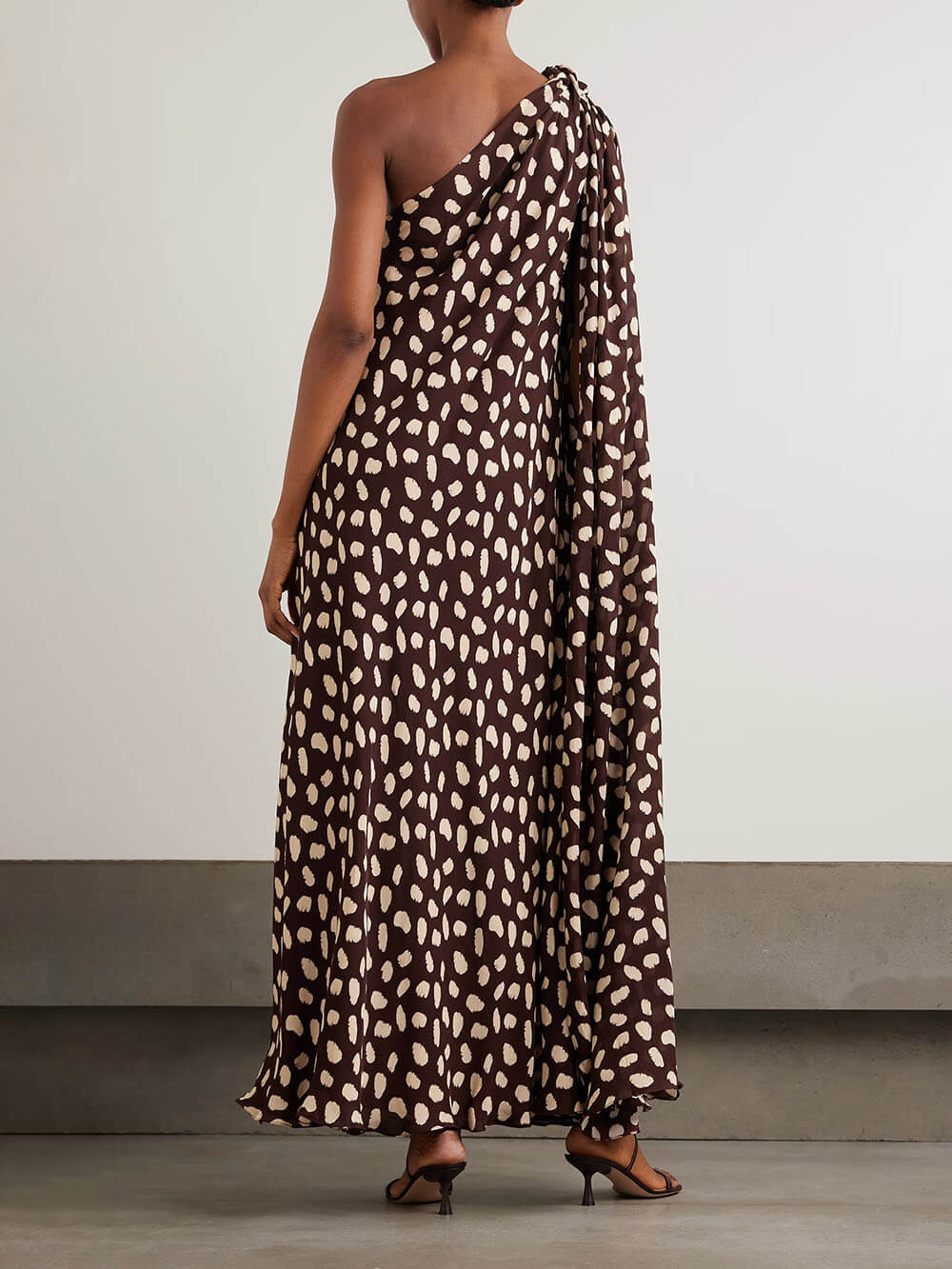 Elegant Freedom One-Shoulder Printed Maxi Dress