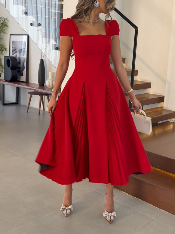 Vestido midi plisado elegante