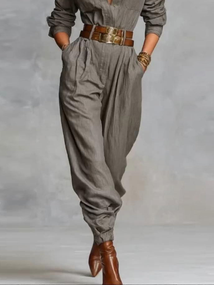 Lässiger langärmliger Jumpsuit