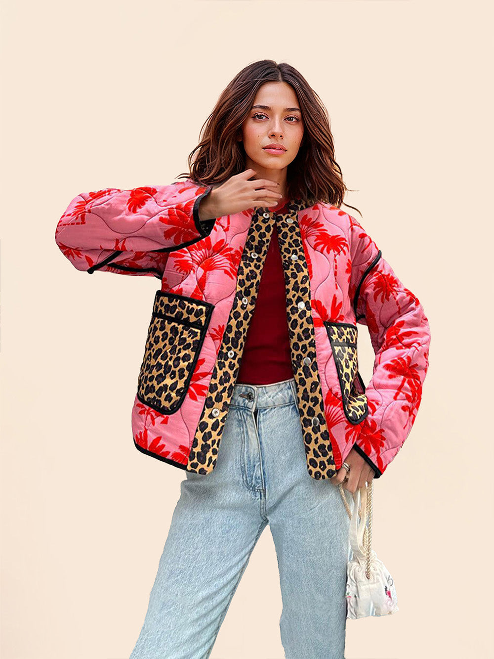 Unique Reversible Multi-Color Patchwork Oversized Kimono Jacket