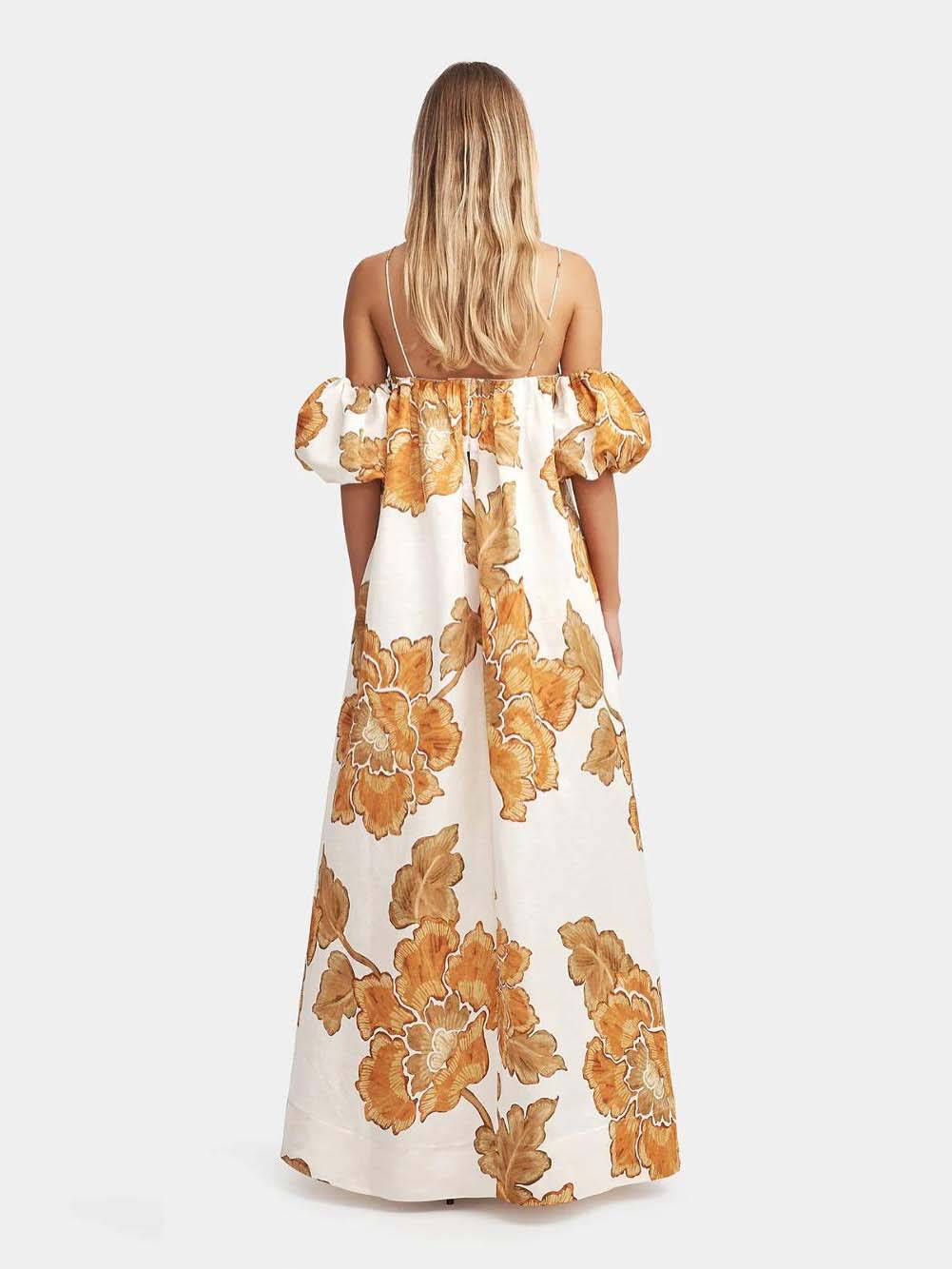 Vestido de alças com estampado floral