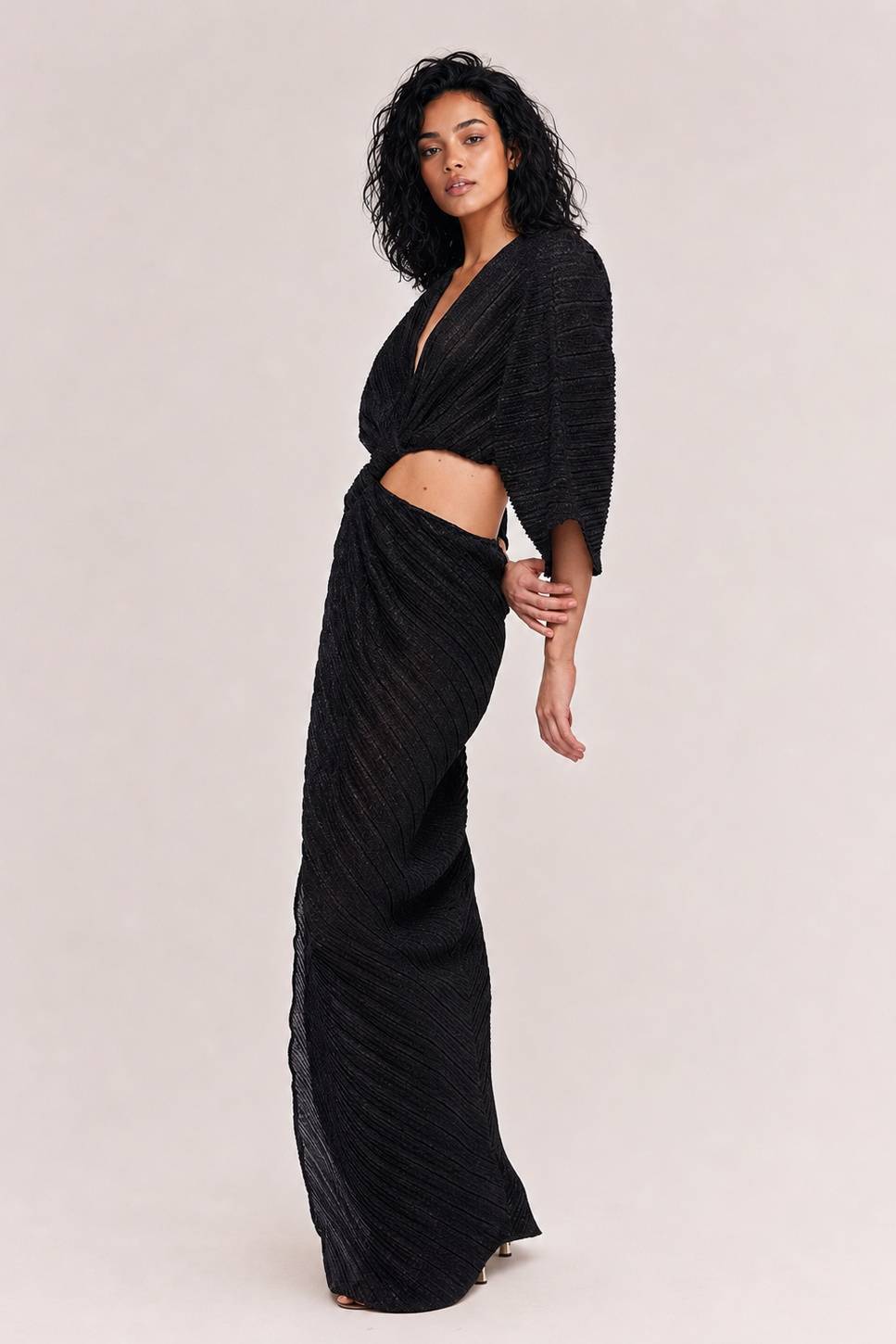 Sexy Maxikleid mit Twist-Detail vorne und Cut-outs