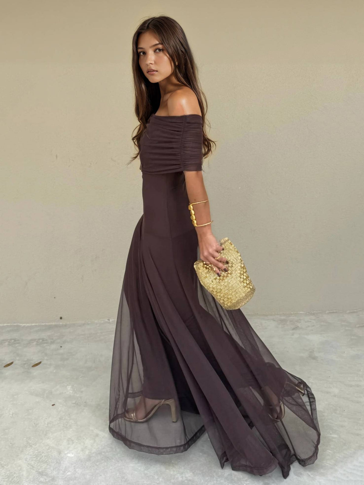 Two-Way To Wear Off-Shoulder Maxi Dress