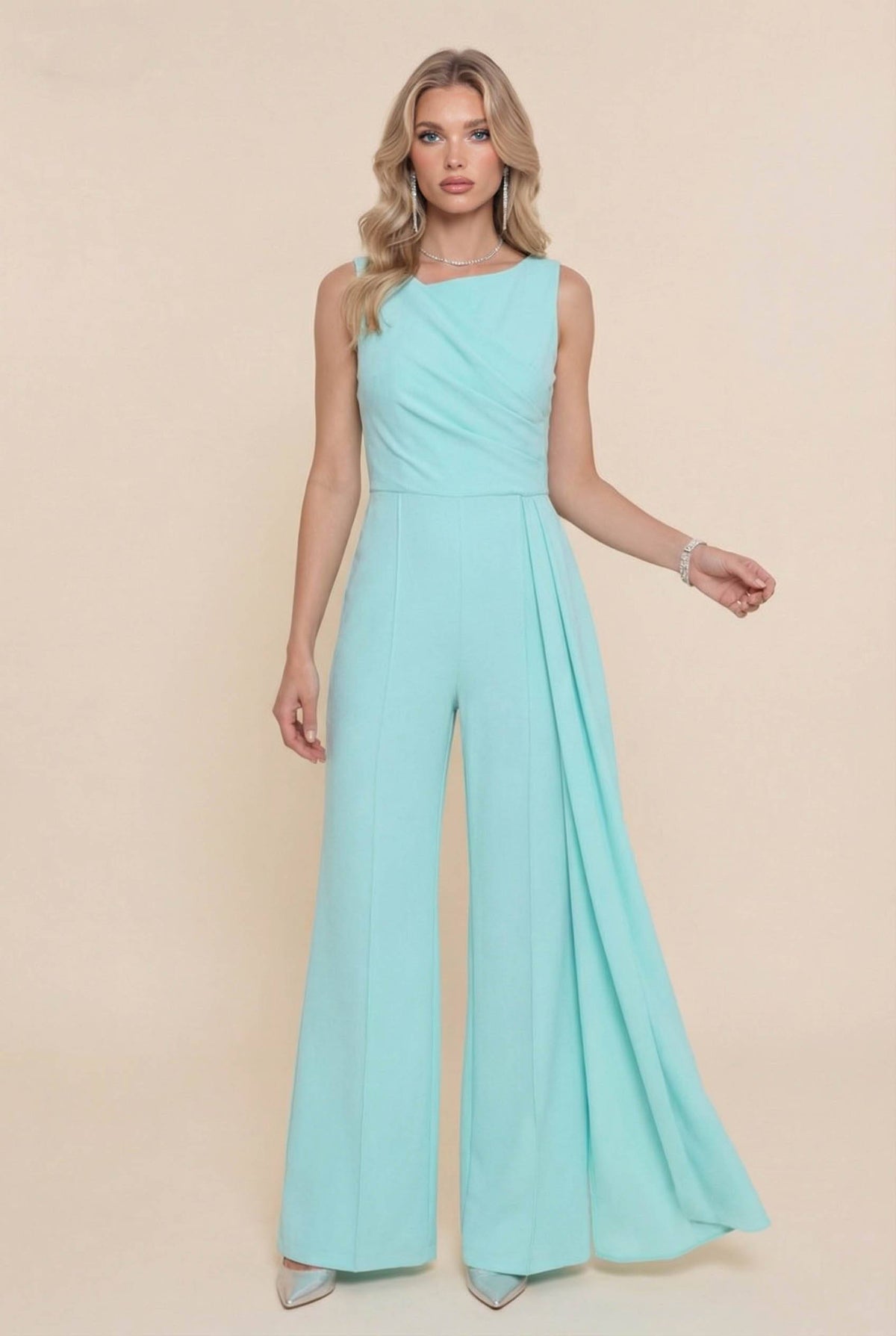 Asymmetric Streamer Design Jumpsuit