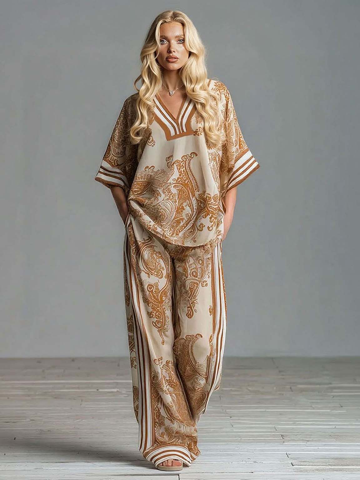 Kimonohemd mit Paisleymuster und Ärmeln im Boho-Stil
