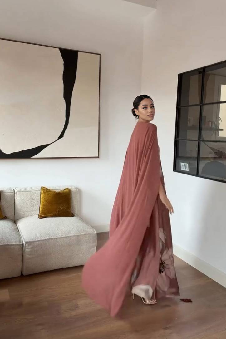 Printed Strapless Shawl Dress