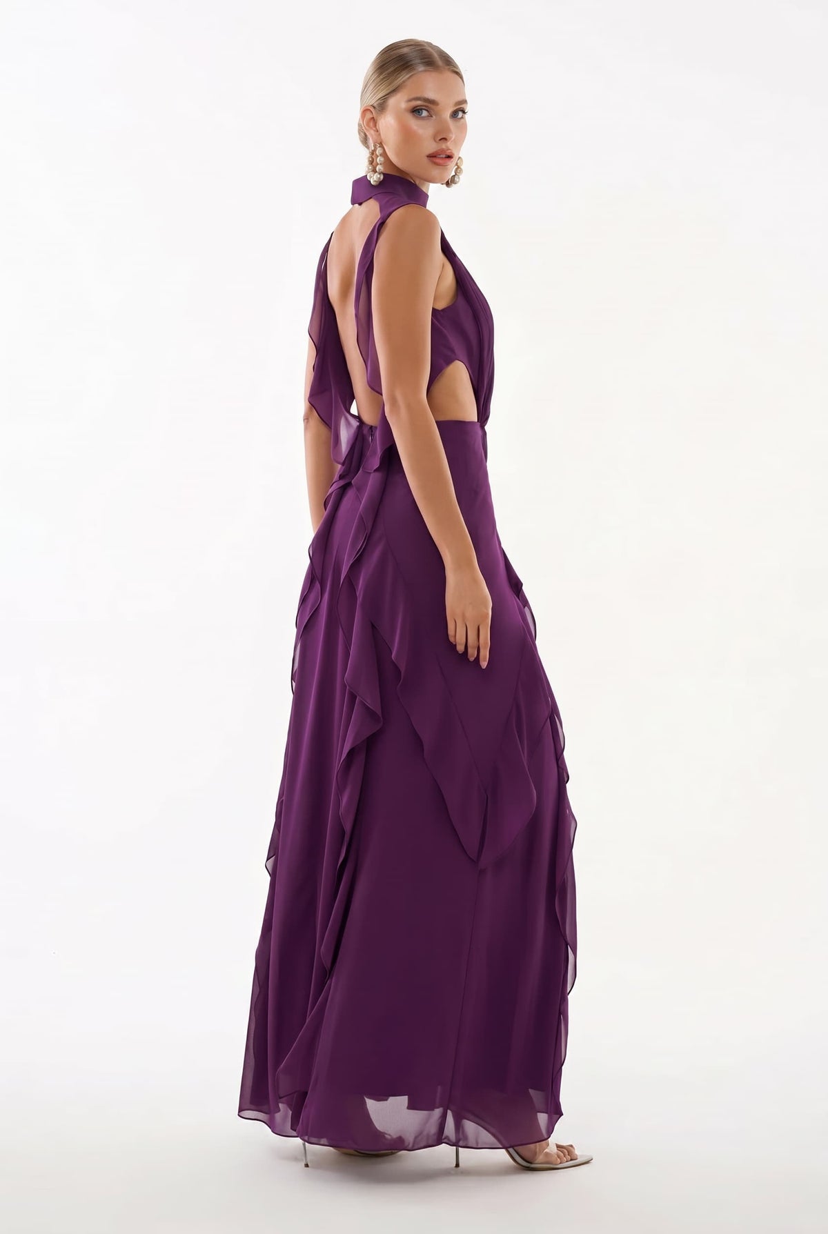 Maxikleid mit Cut-out-Design