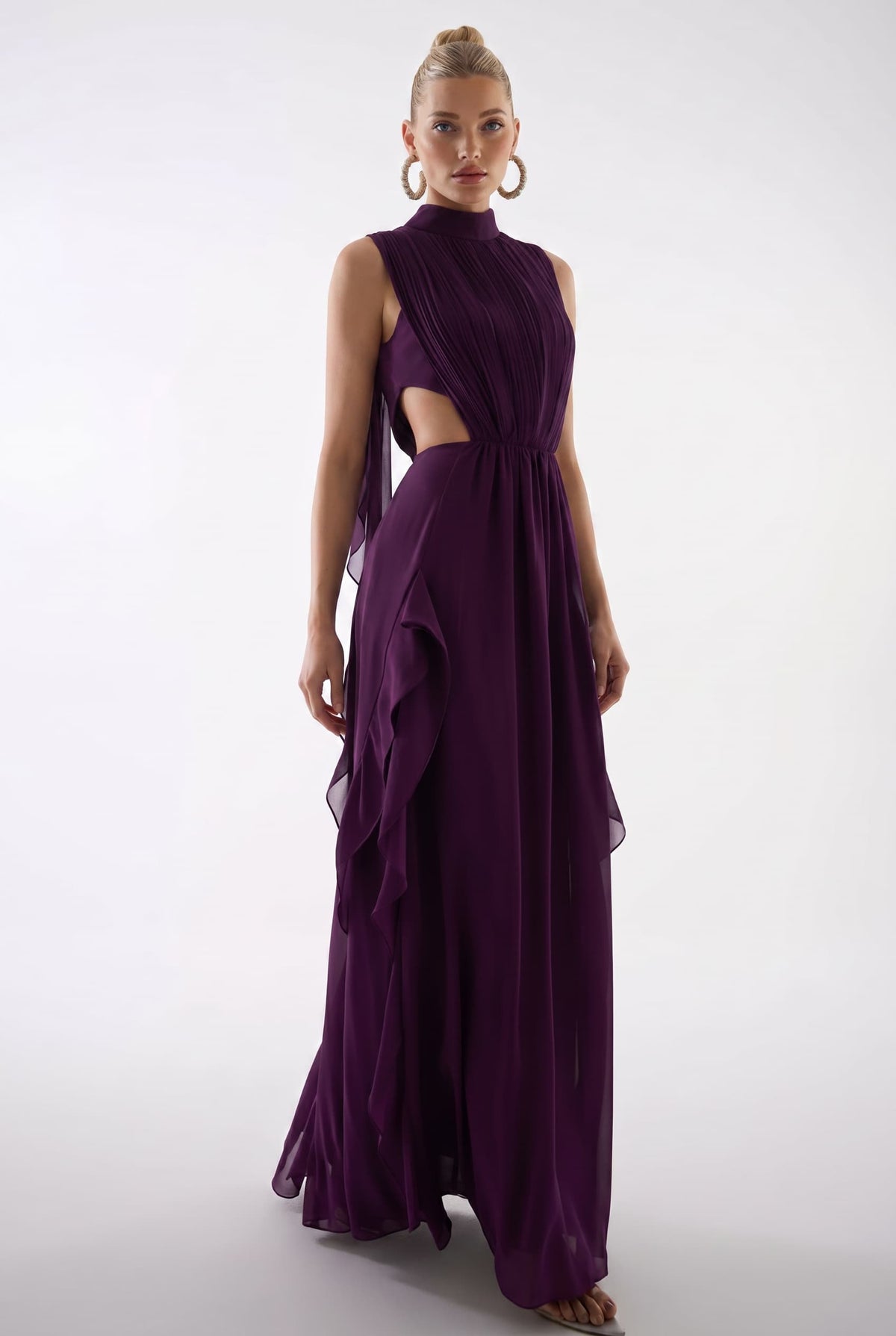 Maxikleid mit Cut-out-Design