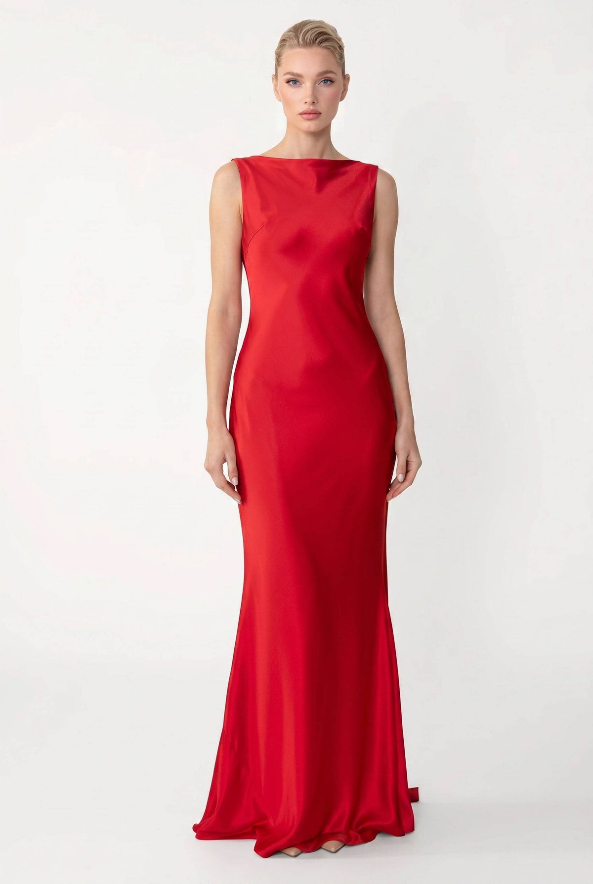 Maxikleid mit offenem Rücken und Schnürung