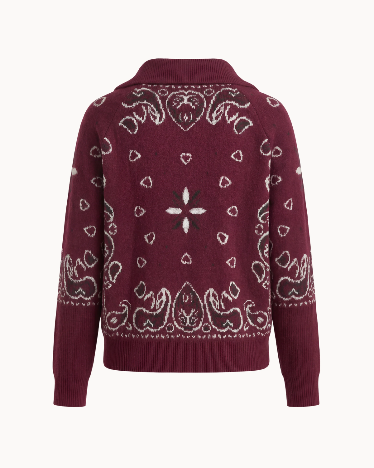 Grey Bandana Patterned Cardigan