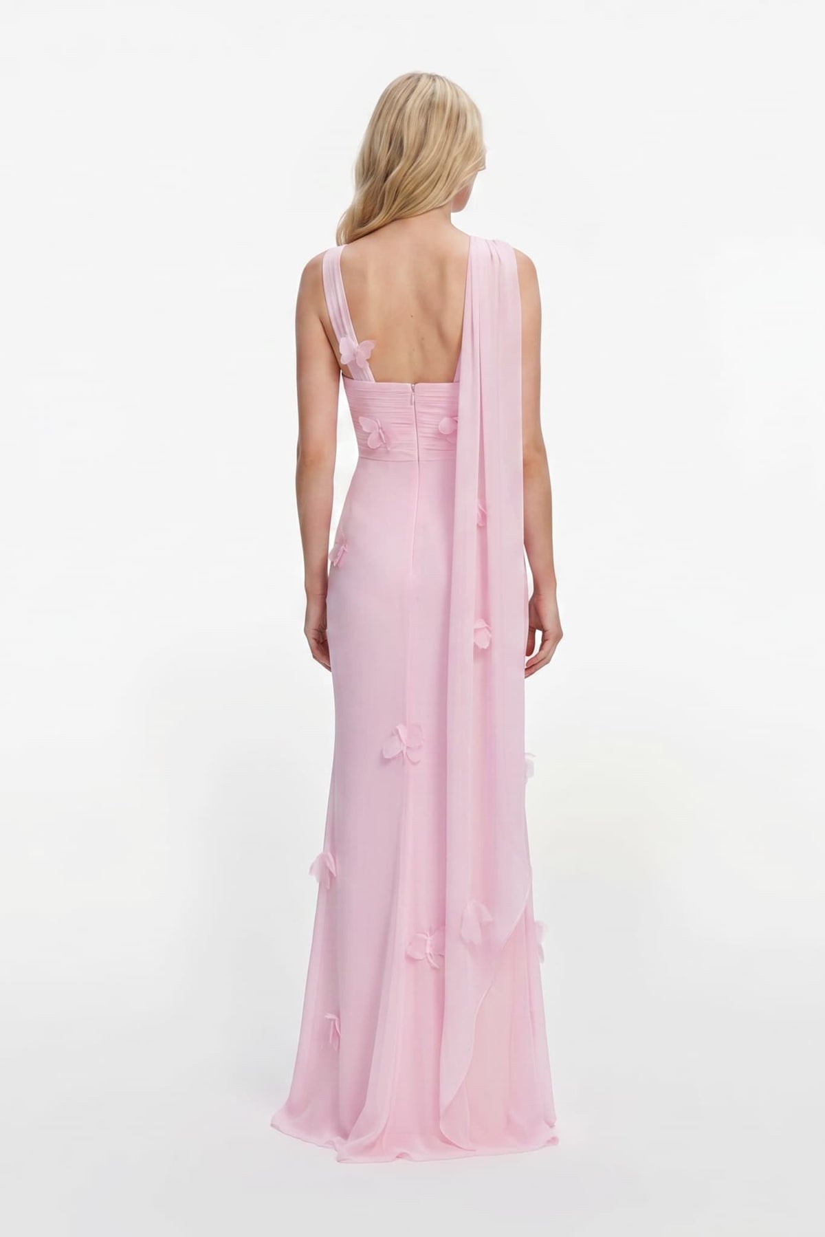 Maxikleid mit Tuchdesign und Blumenmotiv