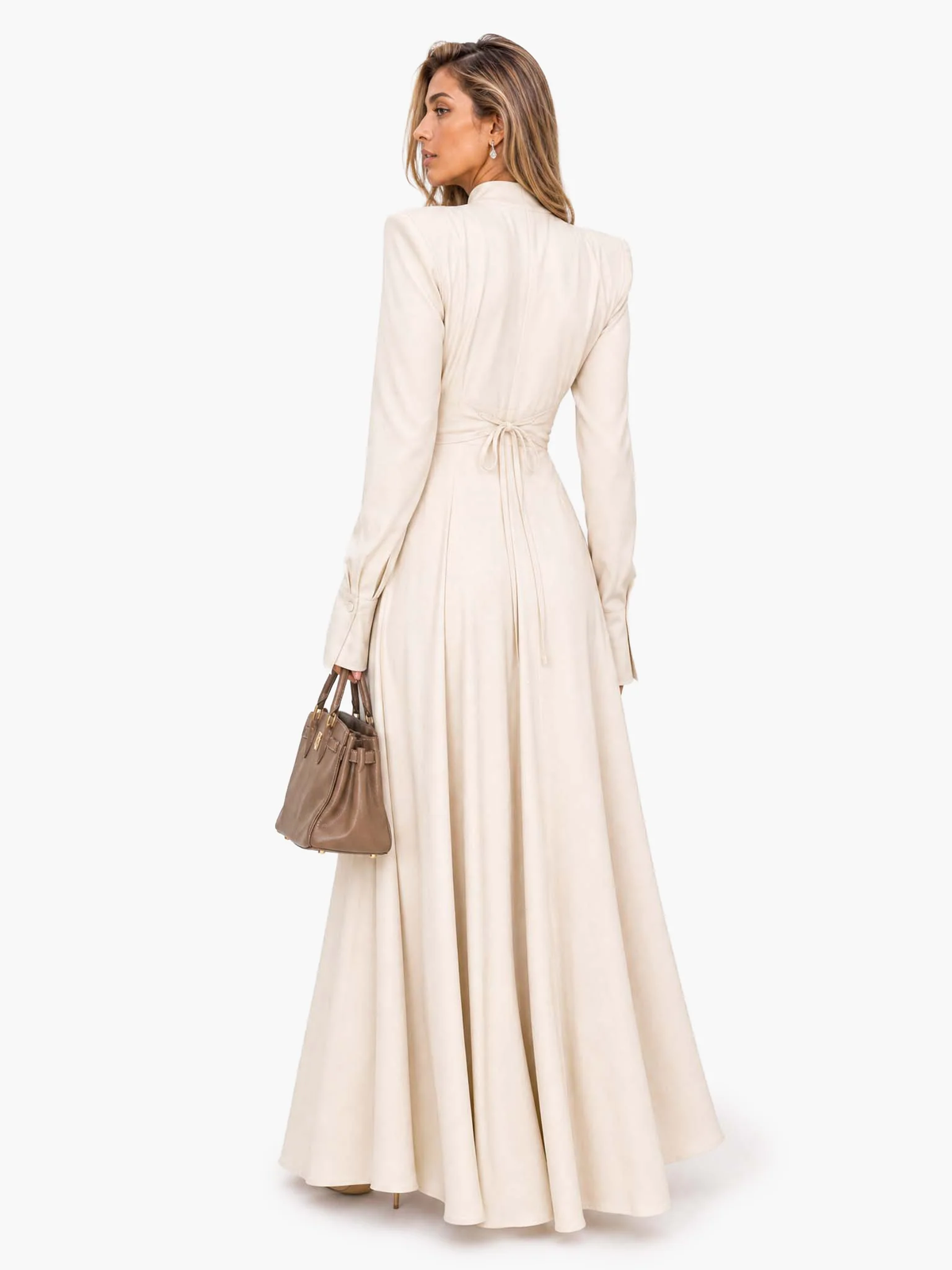 Modisches Kleid mit Schlitz und langem Schnitt