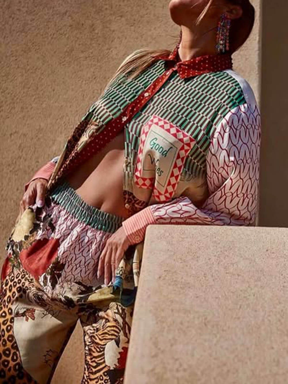 Pantalon à taille élastique, imprimé unique de tigre dans une jungle tropicale