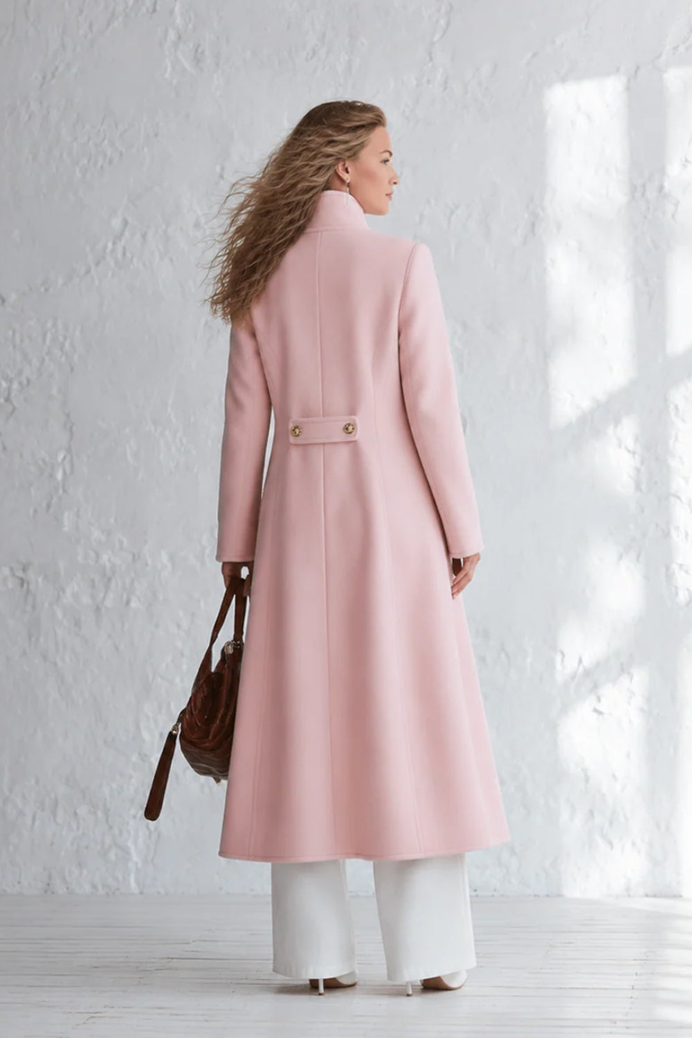 Stand Collar Single Breasted Coat