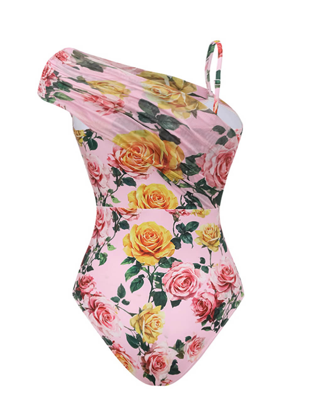 Maillot de bain une pièce sexy imprimé à une épaule