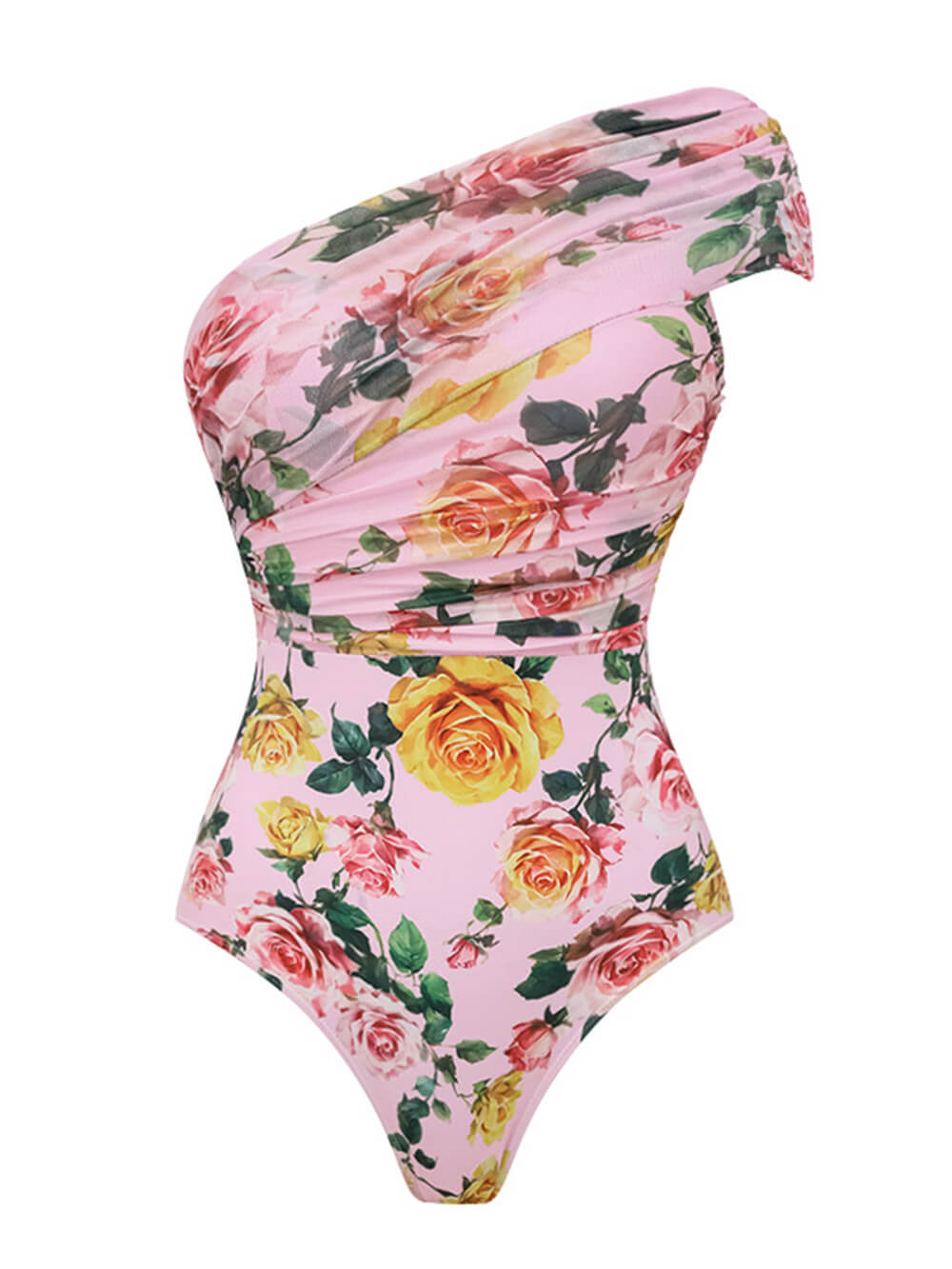 Maillot de bain une pièce sexy imprimé à une épaule