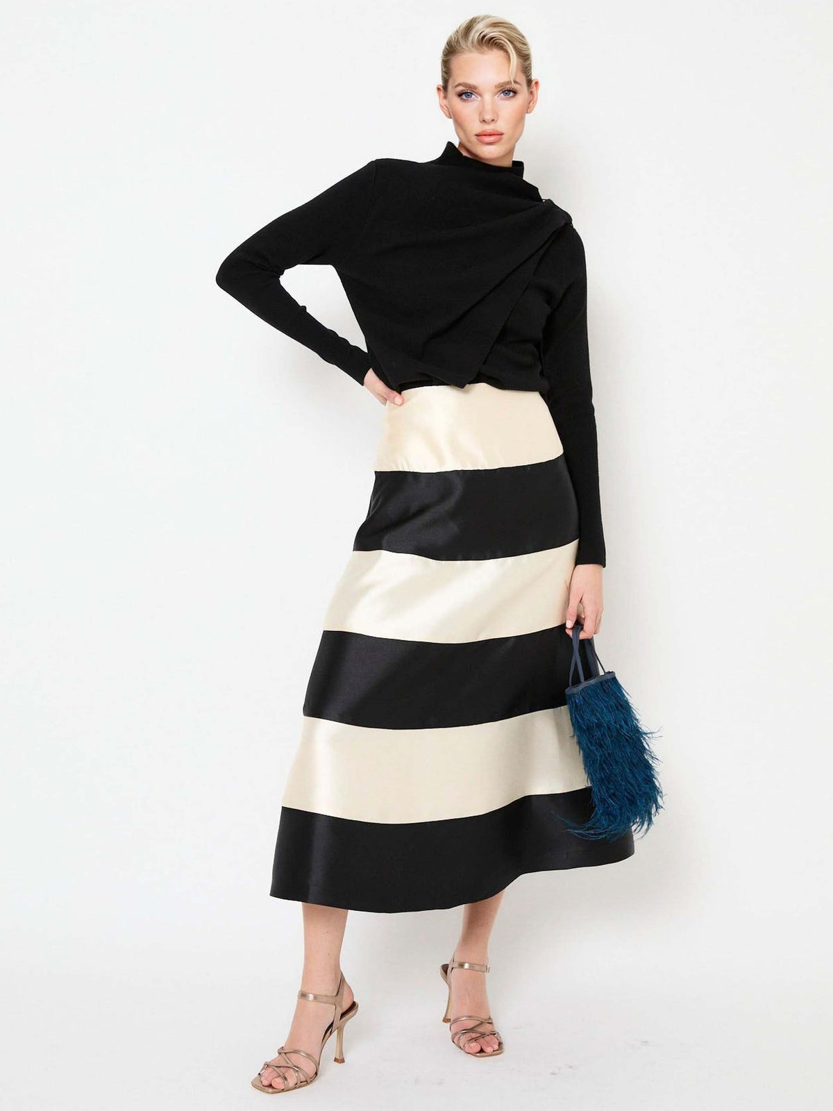 Abito elegante color block a due pezzi