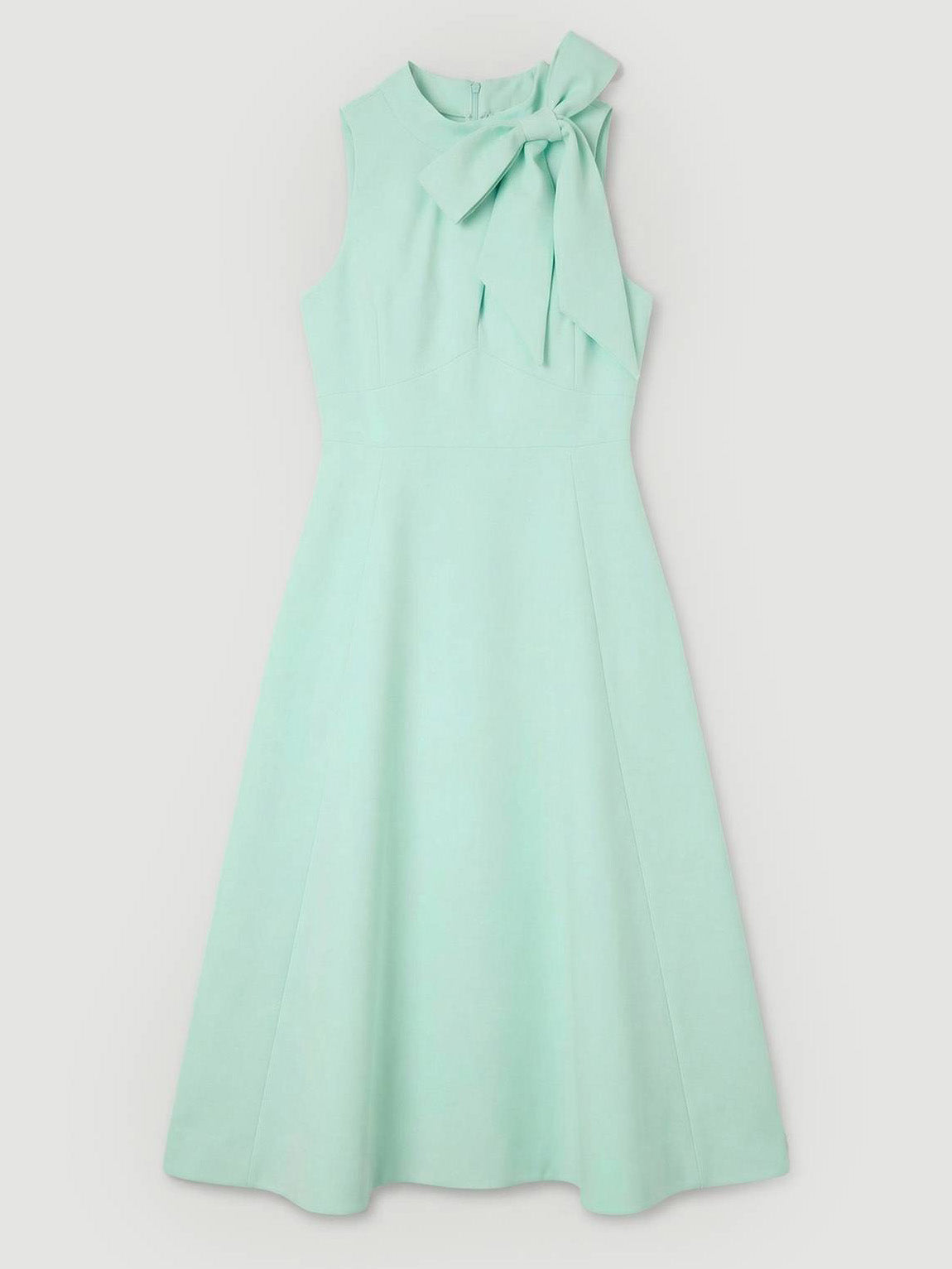 Elegantes ärmelloses A-Linien-Midikleid mit Schleifendetail