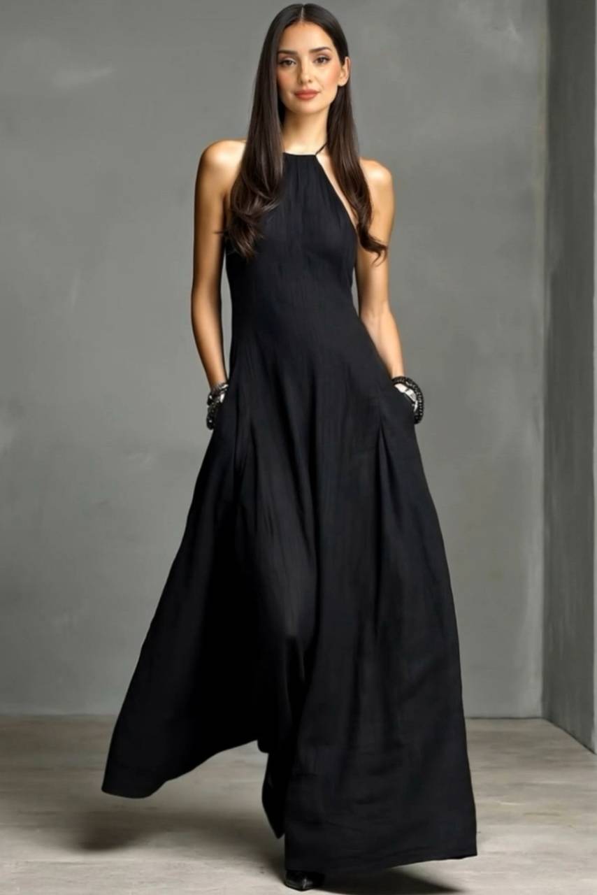 Maxikleid im Urlaubsstil mit Neckholder