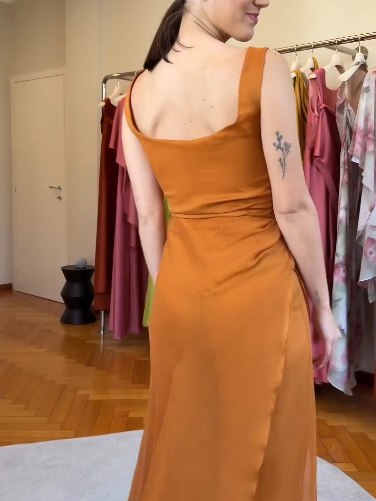 Elegant Sleeveless Asymmetric Top And Wide-Leg Pants Two-Piece Set