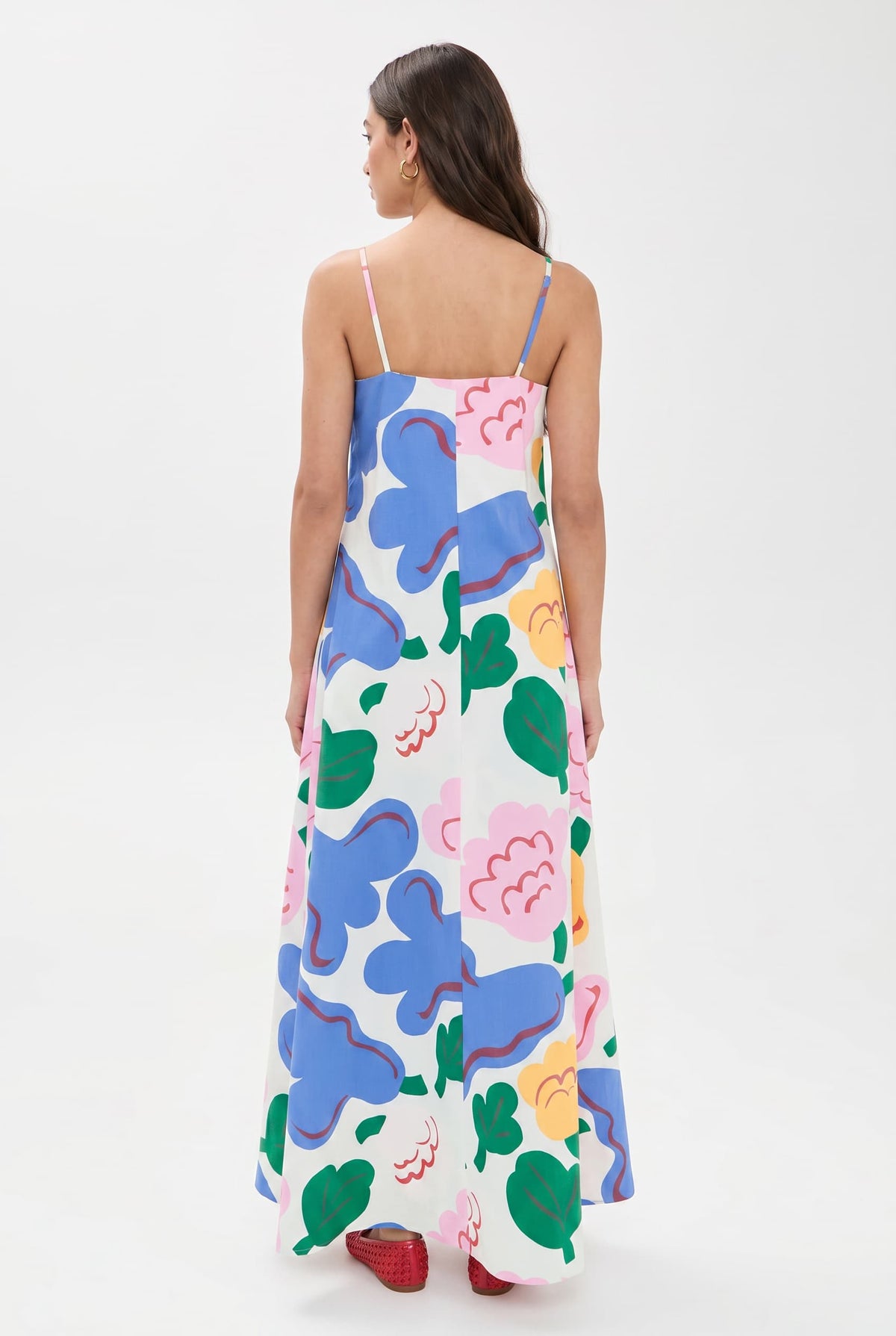 Bedrucktes A-Linien-Maxikleid