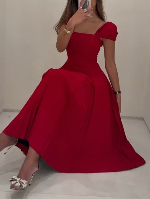 Vestido midi plisado elegante