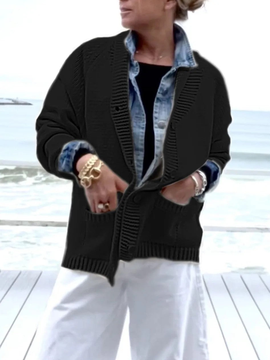 Lustige Strickjacke mit Hummermotiv