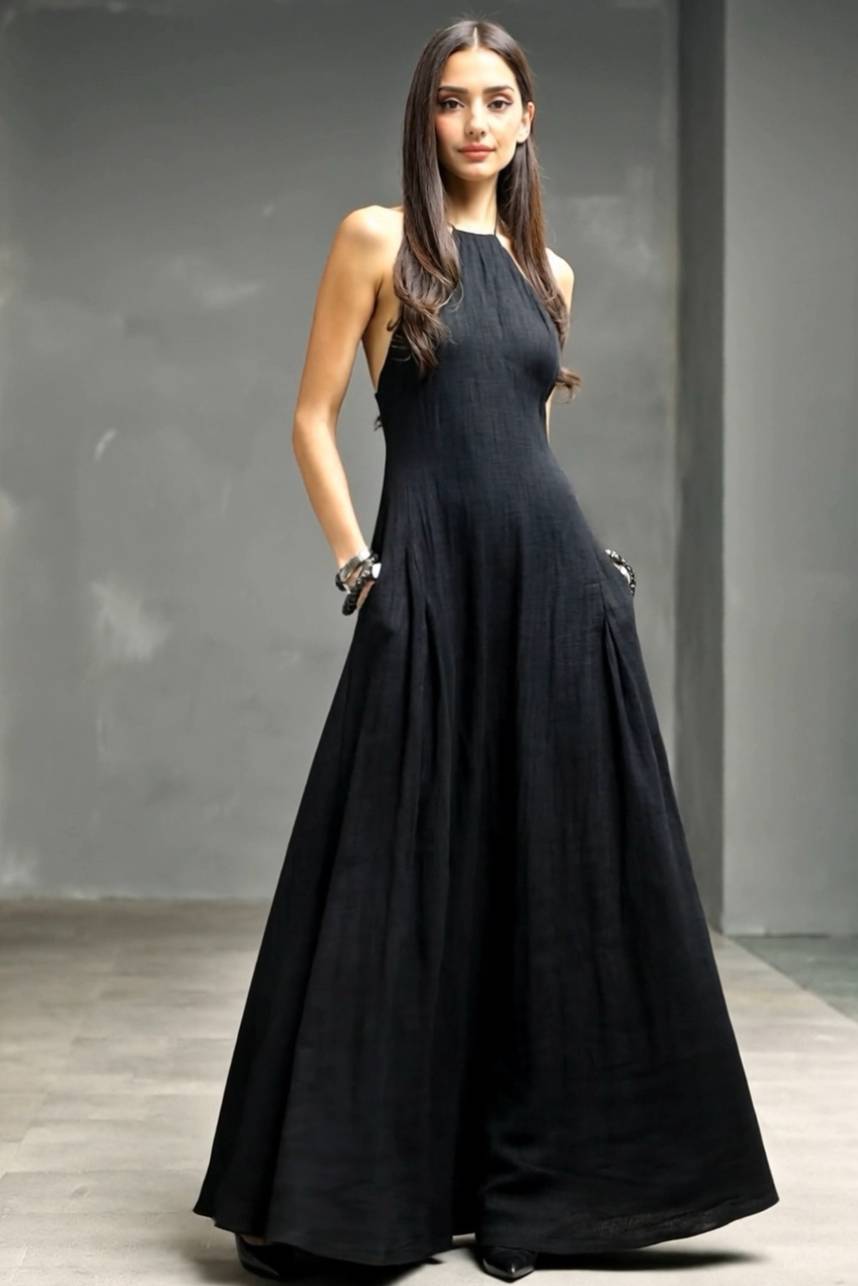 Maxikleid im Urlaubsstil mit Neckholder