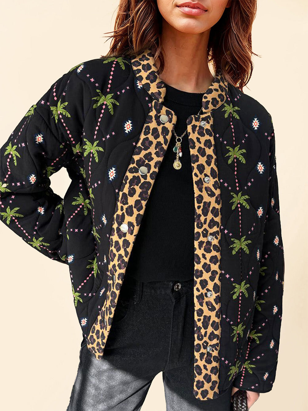 Unique Reversible Multi-Color Patchwork Oversized Kimono Jacket