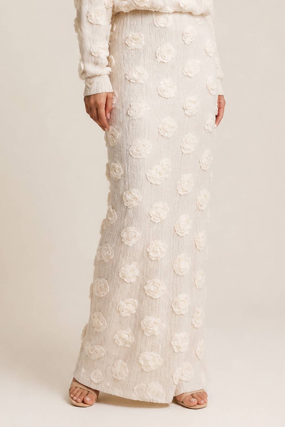 Floral Long Sleeve Top & Maxi Skirt Two Piece Set
