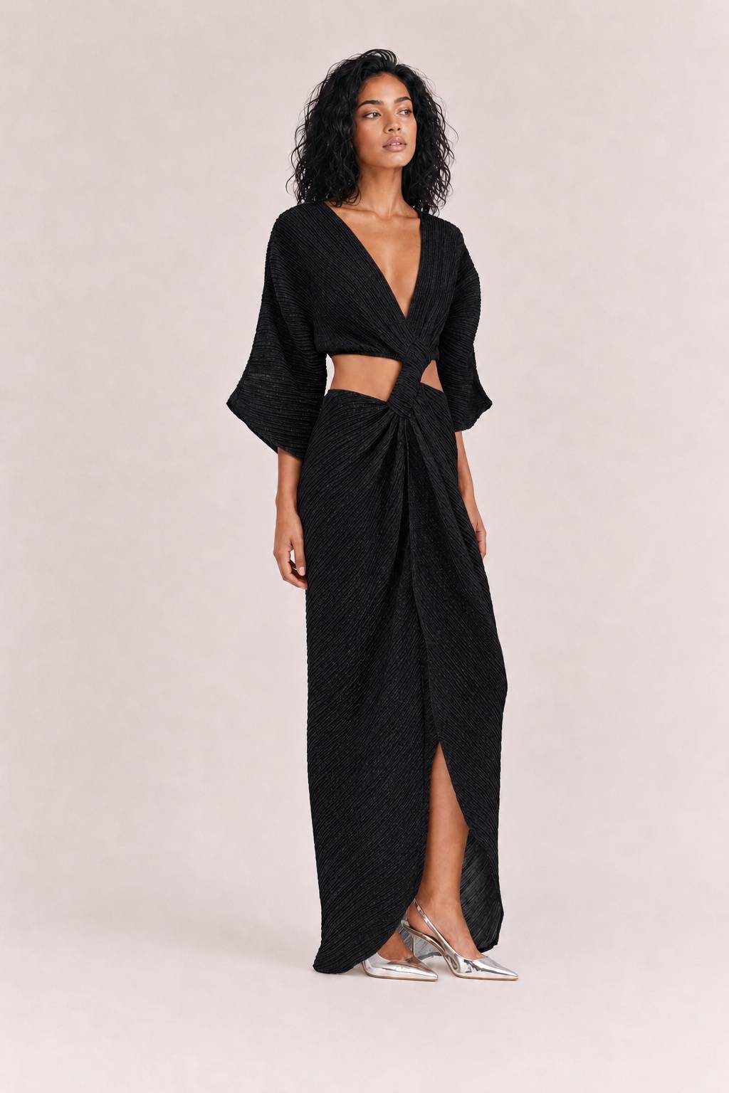 Sexy Maxikleid mit Twist-Detail vorne und Cut-outs