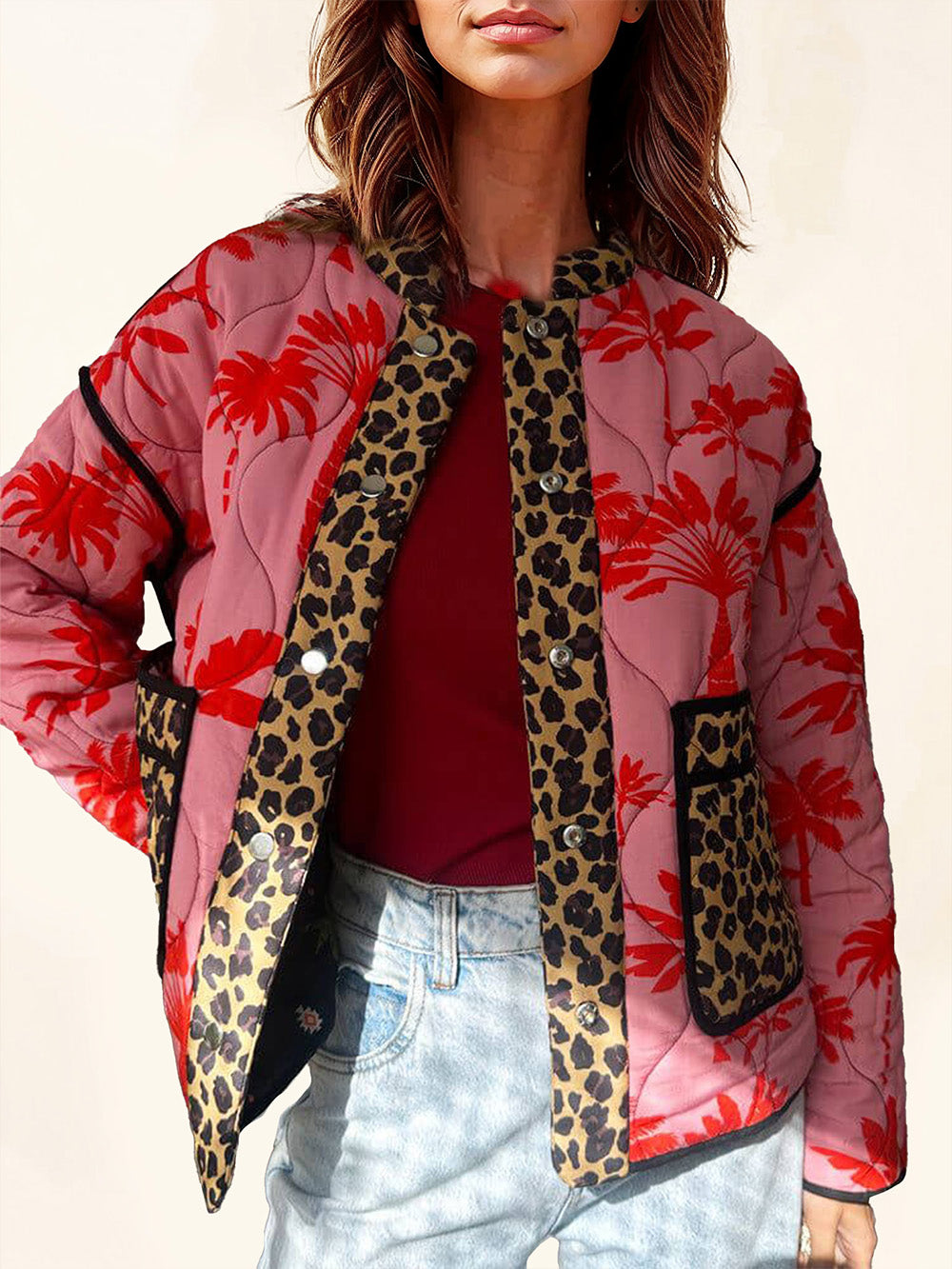 Unique Reversible Multi-Color Patchwork Oversized Kimono Jacket