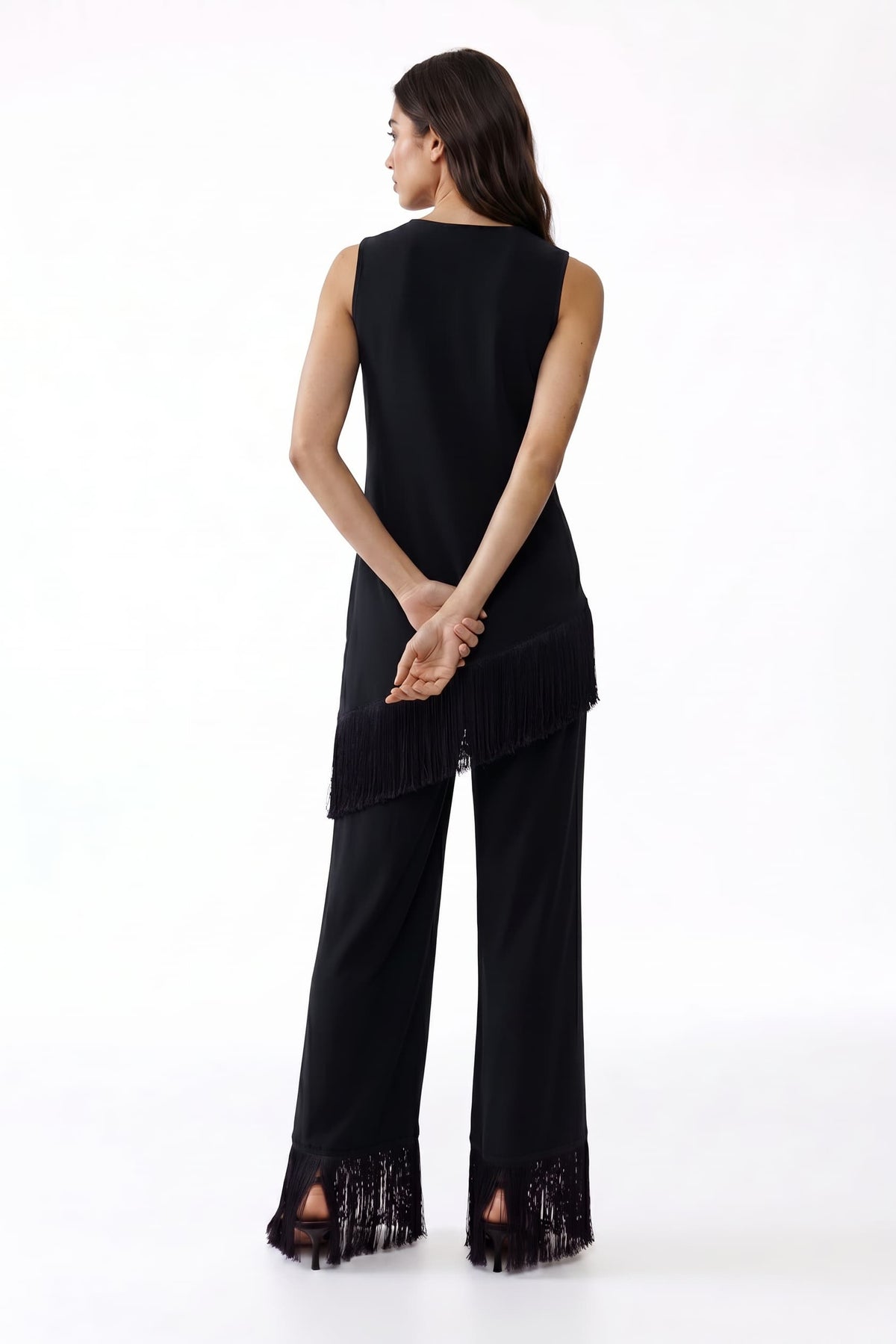 Set aus Oberteil mit Quastendesign und Hose mit weitem Bein