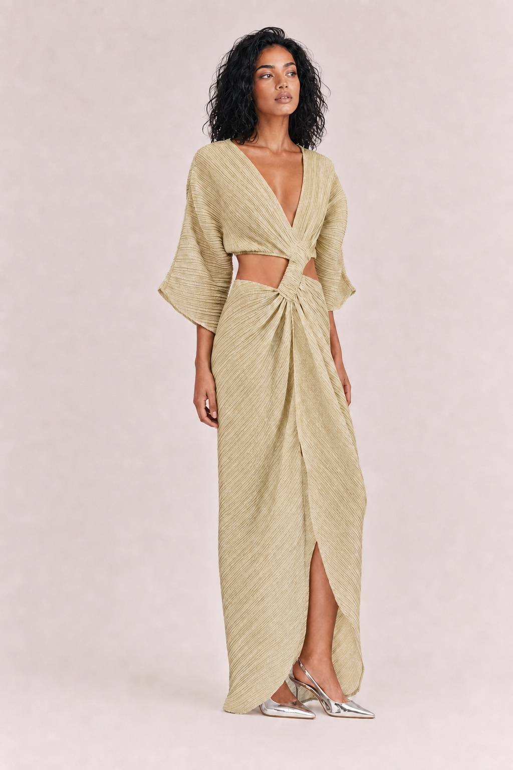Sexy Maxikleid mit Twist-Detail vorne und Cut-outs