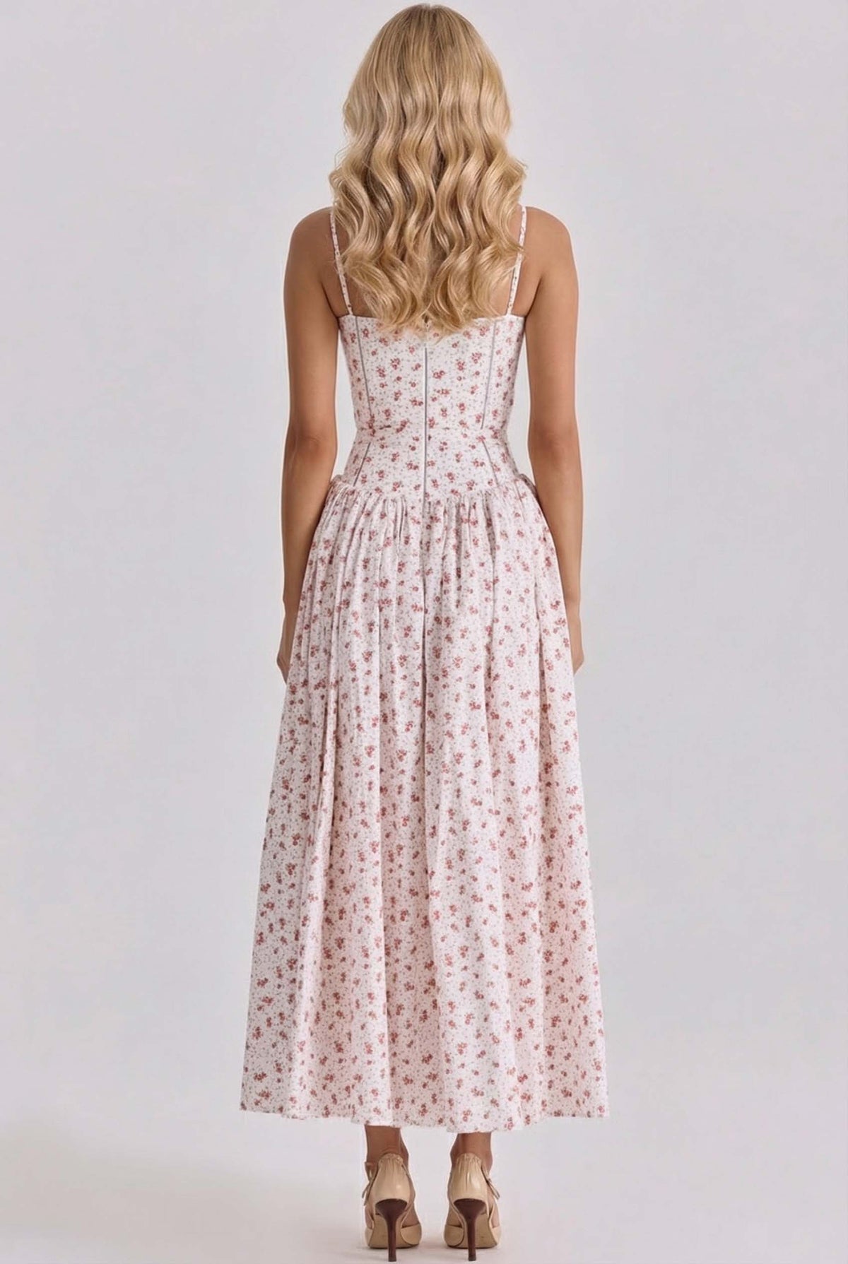Sling Slim-Fit Floral MidI Dress