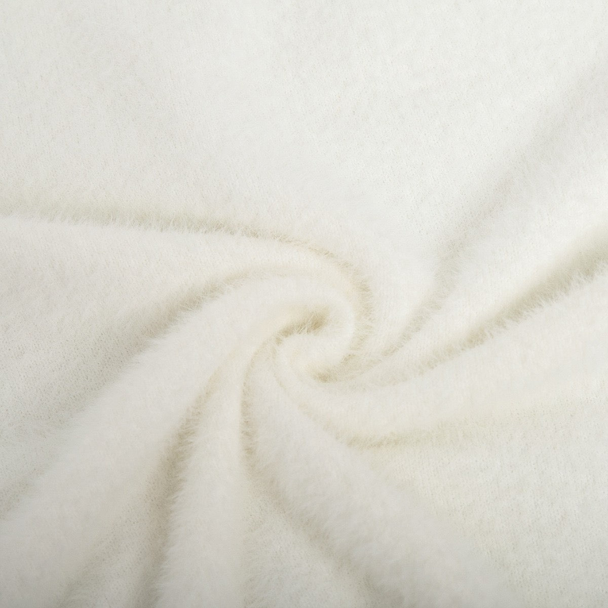 Conjunto de 2 peças: camisola curta de malha felpuda e saia comprida