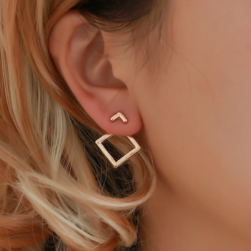 Pendientes de botón modernos y adorables, cuadrados y sin níquel
